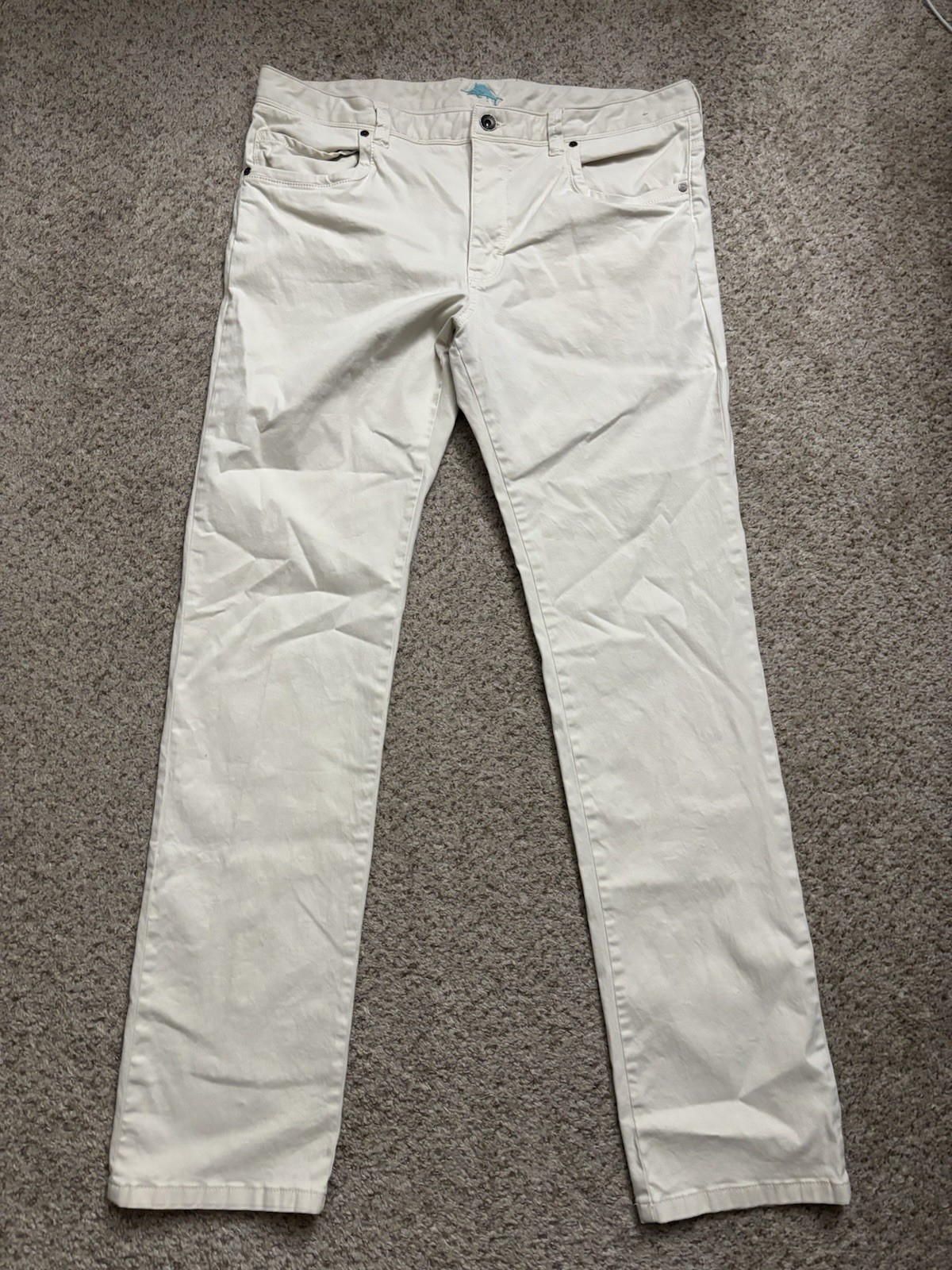 Tommy Bahama Pants Mens Size 38x34 Long Vanilla Beige Bocaray 5-pocket Pant Slim