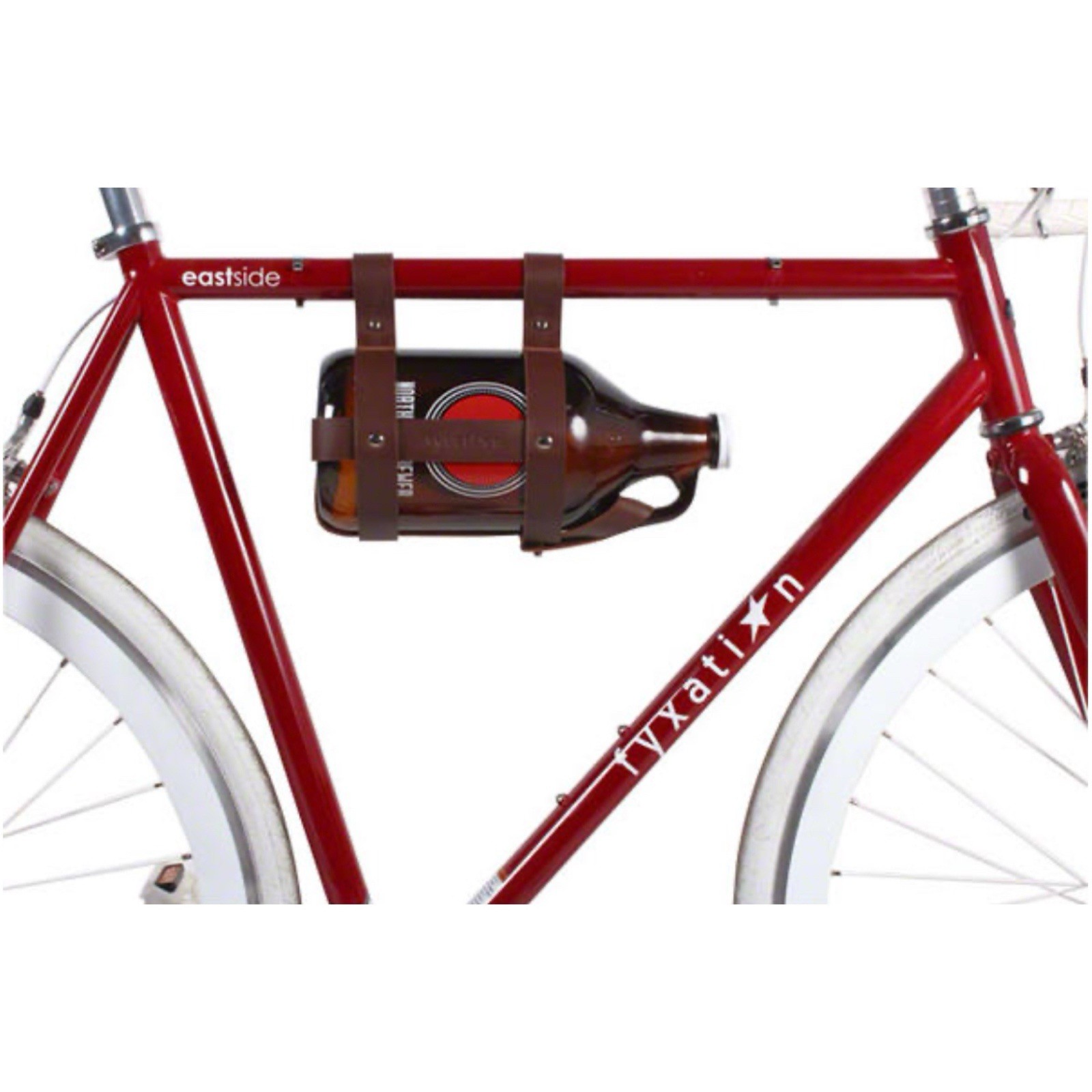 Fyxation Leather Growler Caddy Bike Caddy Holder