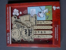 Peanuts meine kleinen Gartenfreunde, 4 Holzstecker zum bemalen, neu & ovp