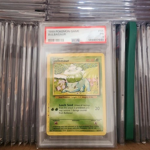 1999 POKEMON BASE SET 44/102 BULBASAUR PSA 1 Poor