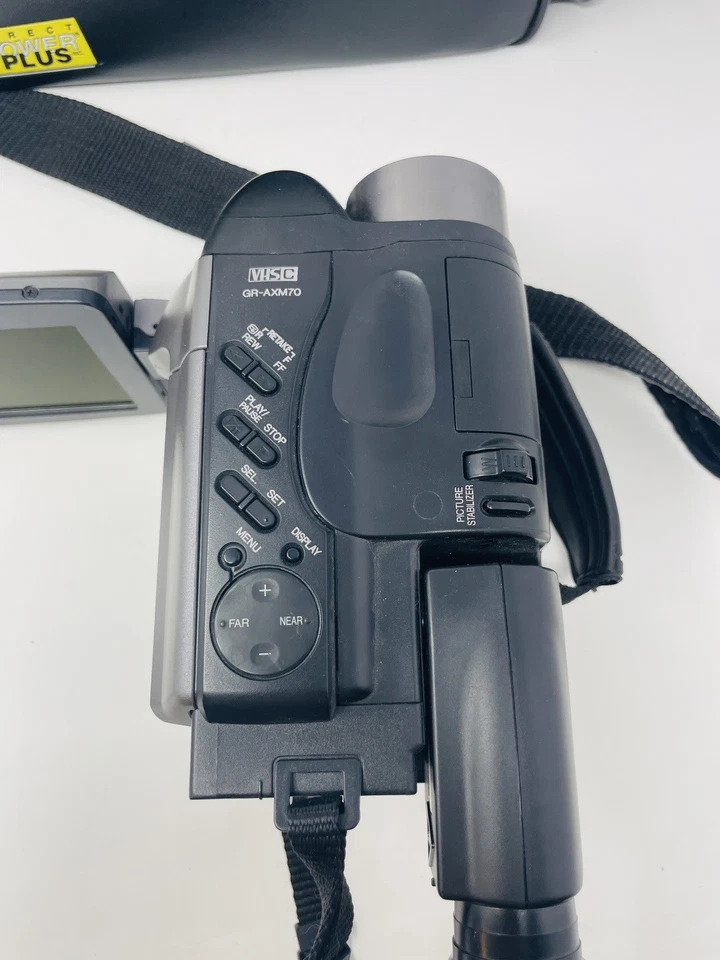 Working JVC GR-AXM70 Camcorder VHS-C Compact w/ Bag Battery Charger Camera - Image 2 of 4