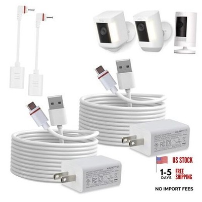 0Ft USB-C Power Cord with Adapter Compatible with Ring Pan-Tilt 2PACK 1