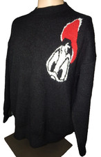 vtg 90s MICKEY MOUSE  CO black sweater DONALD DUCK disney size XL