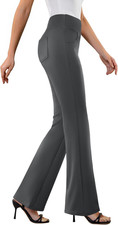 Womens Dress Pants Stretchy Work Pants Business Casual Office Trousers Pull on F