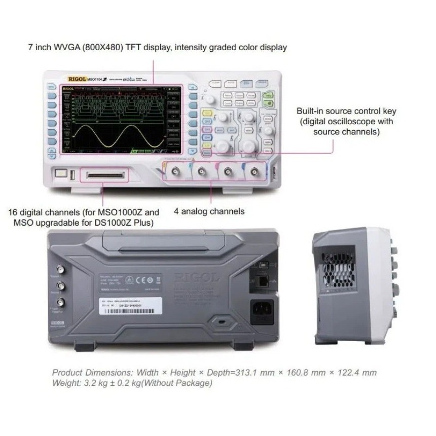 RIGOL DS1054Z 4-Channel Digital Oscilloscope listing photo 3