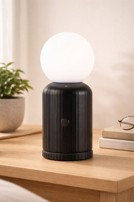 LUND london Tischlampe Skittle Lamp & Wireless Charger 7,2x17cm Touch Schwarz