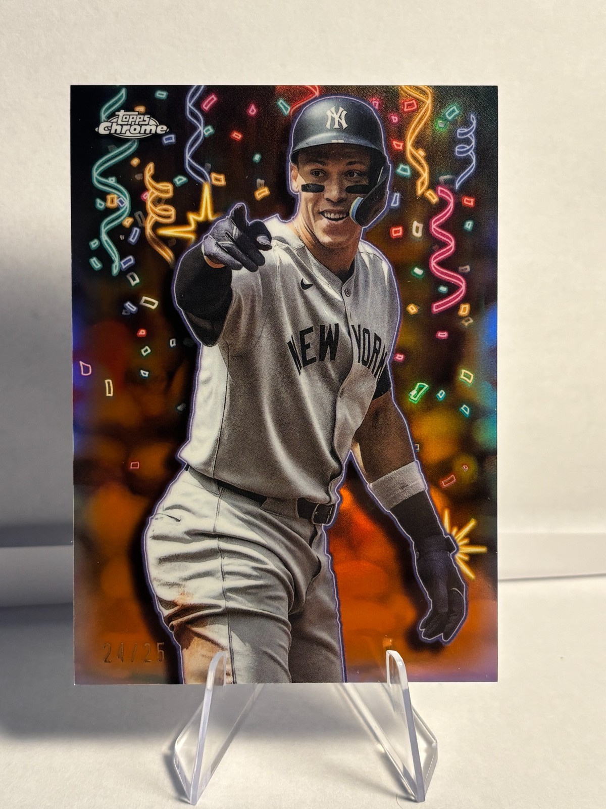 2025 Topps Chrome Update AARON JUDGE Celebracion SSP Orange 24/25 Yankees #CT-6