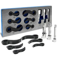 Heavy Duty 9PC Pry Bar Adapter Kit Designed For Strength And Durability