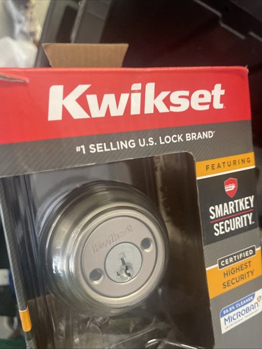 KWIKSET SMARTKEY 985 Double Cylinder Deadbolt Satin Nickel KEYED BOTH SIDES - Picture 6 of 9