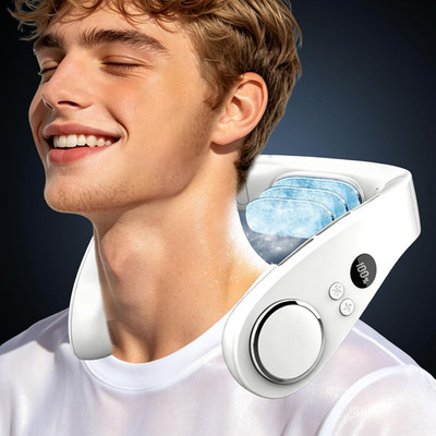 Neck Fan with Cooling Plate-24H Quiet Powerful Fans That Blow Cold Air-5 Speed&P