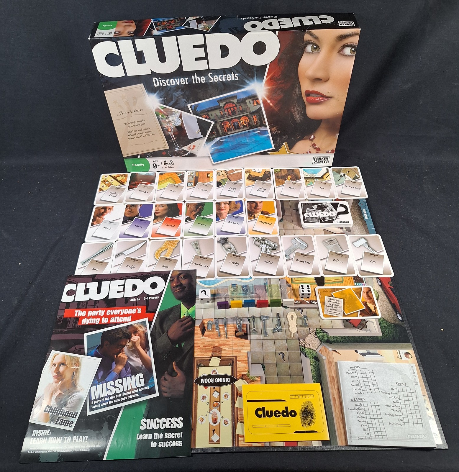 Cluedo Board Game Discover The Secrets Parker Hasbro 2008 Complete