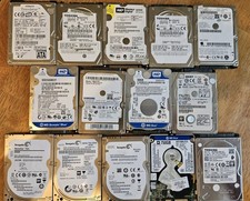 Lot of 14 2.5" Laptop Hard Drive HDDs - Seagate WD Toshiba, Range 1TB to 60GB