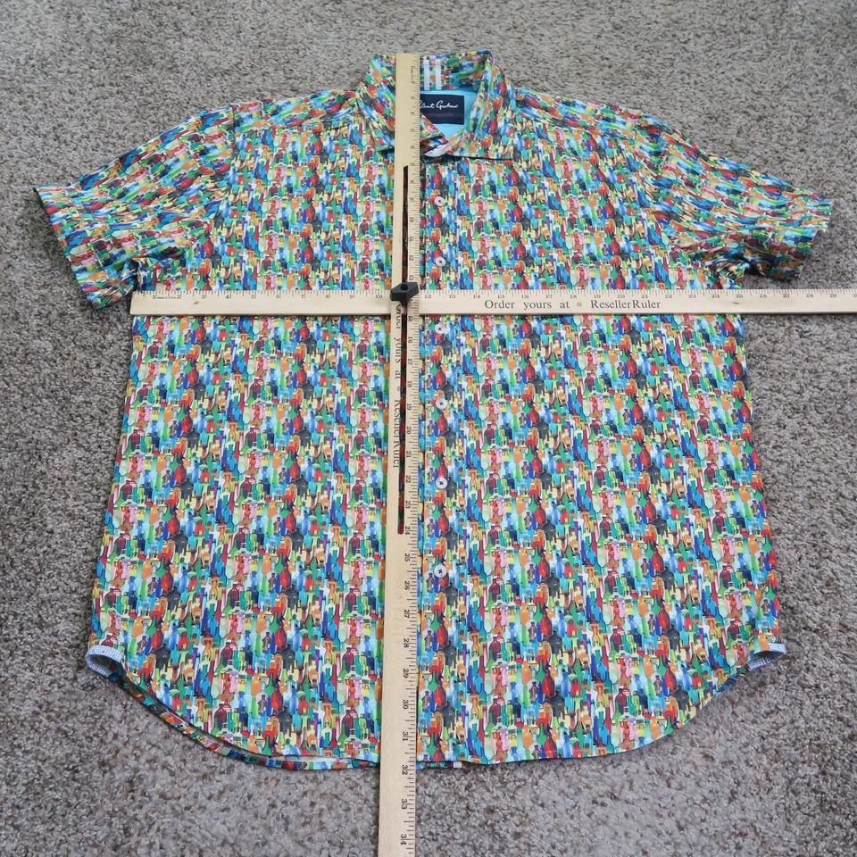 Robert Graham Shirt Mens 2XL Colorful Bottle Print Modern Americana Tailored Fit - Image 4 of 4