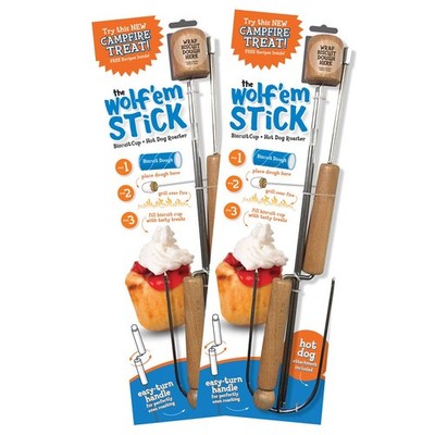 Wolf'em Marshmallow Roasting Stick - Multiple Cooking Attachments - Campfire
