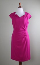 TAHARI Arthur S. Levine ASL NWT $128 Crepe Stretch Dress Shocking Pink Size 10