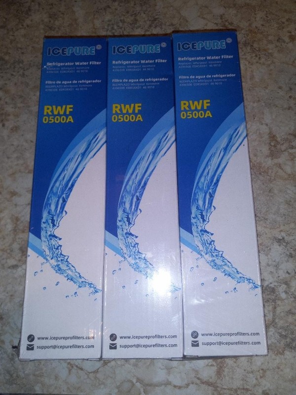 ICEPURE RWF0500A Replacement Refrigerator Water Filter ~ Lot of 3~ NEW