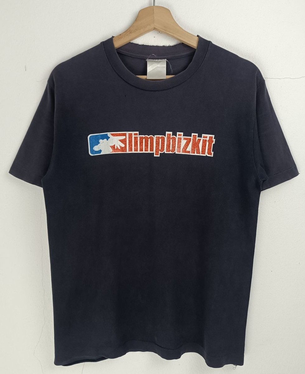 Limp Bizkit band 90s Logo Rare Design Basic Black Unisex T