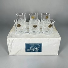 Coffret 6 Verres à Digestif Cristal d’Arques Modèle Longchamp Vintage Élégant