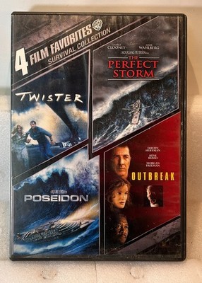 Twister / Poseidon / The Perfect Storm / Outbreak (4 DVD) With Case, Tested
