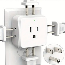 2PCS US Plug Wall Outlet Extender 5-Way Multi Plug Splitter for Travel  Office