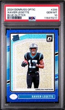 2024 Donruss Optic Xavier Legette Blue Glitter 299 PSA 10