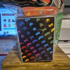 Space Invaders 100+ Card Box Sleeved Deck Storage for Pokemon, MTG, TCG, NEW