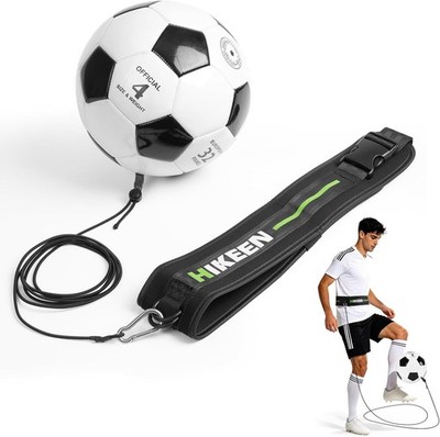 Soccer Trainer with Rebound Ball for Kids, Youth & Adults, Adjustable Waist Belt