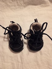 Unisex Baby Toddler Black/White Lace-Up Low Top Sneakers Size 1