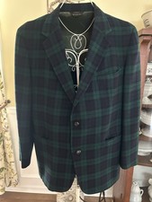 Men's Vintage Pendelton Oregon Wool Blackwatch Plaid Jacket Blazer 44 Excellent