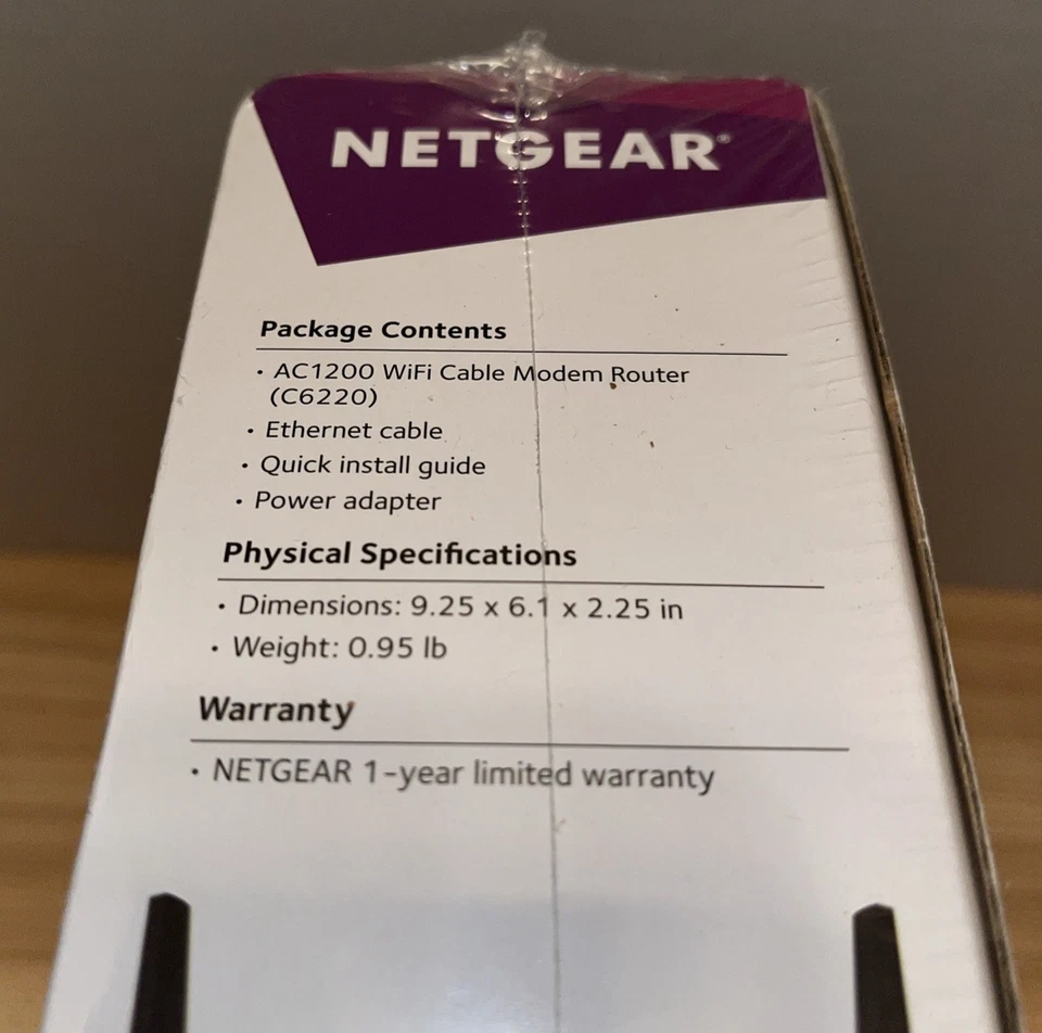 NEW NETGEAR C6220 / AC1200 DOCSIS 3.0 High Speed WiFi Cable Modem Router - Image 3 of 4