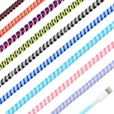 10 Pcs Spiral Cable Protector USB Charger Saver Sleeve   Classic Colors