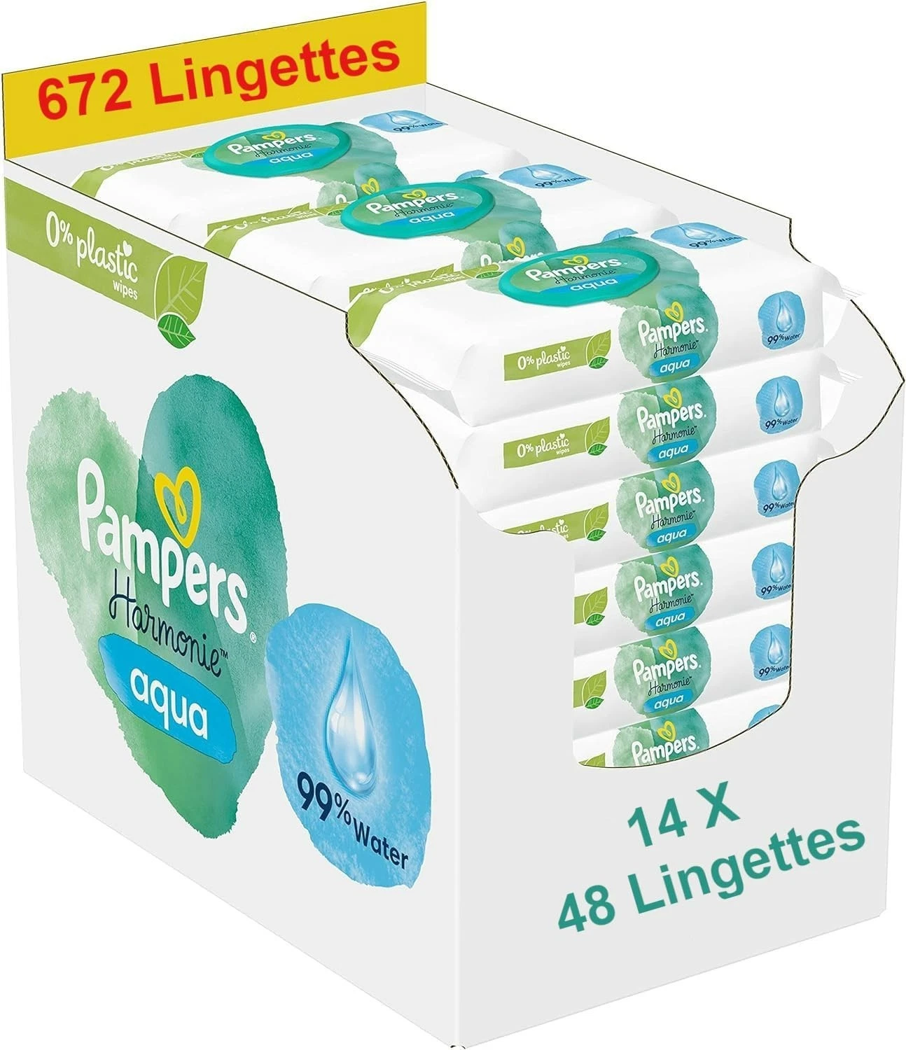 Pampers Aqua Harmonie Baby Wipes 0%,672 Wipes 14 Packs 48 Wipes
Opens in a new window or tab