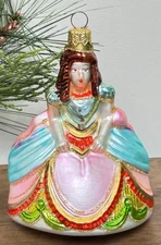 Kurt Adler Cinderella Polonaise Collection Glass Christmas Tree Ornament 5"