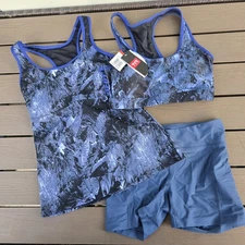 TYR Durafast Women's Storm Harley Tank & Top & Kalani Grey short Sz S New Sample