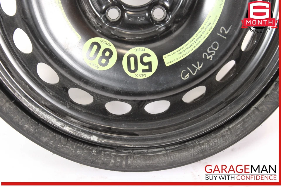 10-15 Mercedes X204 GLK350 Emergency Spare Tire Wheel Donut Rim 17" 17 OEM - Image 4 of 4