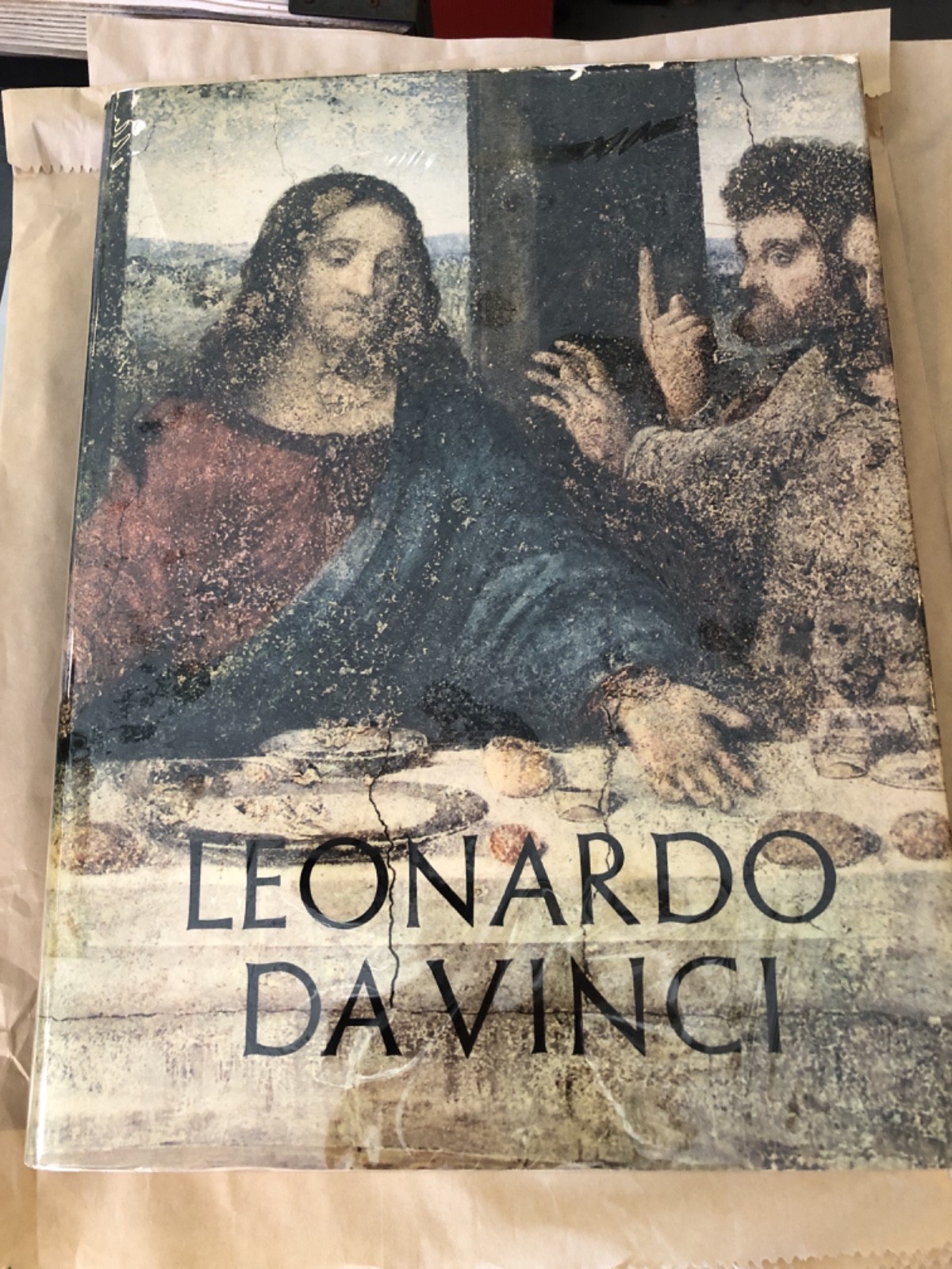 Leonardo Da Vinci Art Book Vintage 1956 Hardcover Reynal & Co Large Coffee Table
