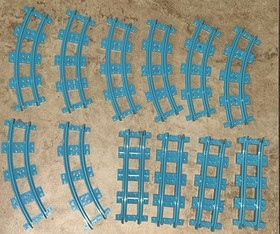 LEGO Train Track Curved From Amusement Park Roller Coaster 41130 Lot Of 12