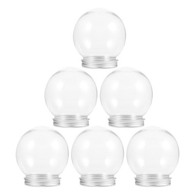 6 Pcs Clear Globe Wasserball-Süßigkeitsflasche Aus Kunststoff Kind Mini -
