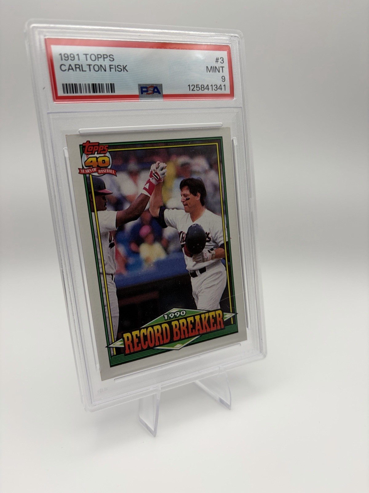 1991 Topps Carlton Fisk #3 PSA 9 Mint | Hall of Fame White Sox Record Breaker