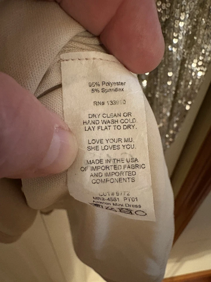 ¡¡MUÉSTRAME TU MUMU Mini VESTIDO LENTEJUELAS CHAMPÁN!! Talla Med!! Foto 4 de 4