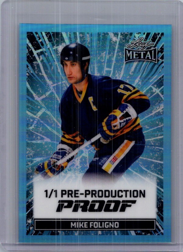 Mike Foligno 2026 Leaf Metal Hockey 1/1 Pre Production Proof