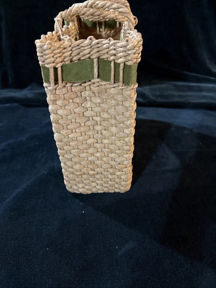 复古编织草编钱包手工制作,佛罗里达贝壳 — 第 3/4 张图片