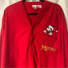 Vintage Unisex Mickey Mouse Christmas flannel sleep shirt. One size