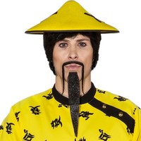 Chinesenbart De Luxe Orlob KostüM ZubehöR Schwarzer Bart Fasching Karneval