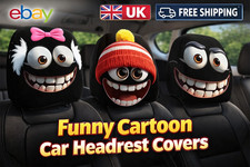2pcs Funny Cartoon Car Headrest Covers 2pcs Funny Cartoon Car Headrest Covers