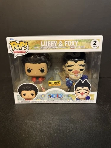 FUNKO POP ! LUFFY & FOXY 2 PACK HOT TOPIC EXCLUSIVE ONE PIECE POP ANIMATION X01