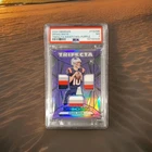 2024 Panini Obsidian - Trifecta Swatches Drake Maye #TS-DME Purple /49 (MEM, RC)