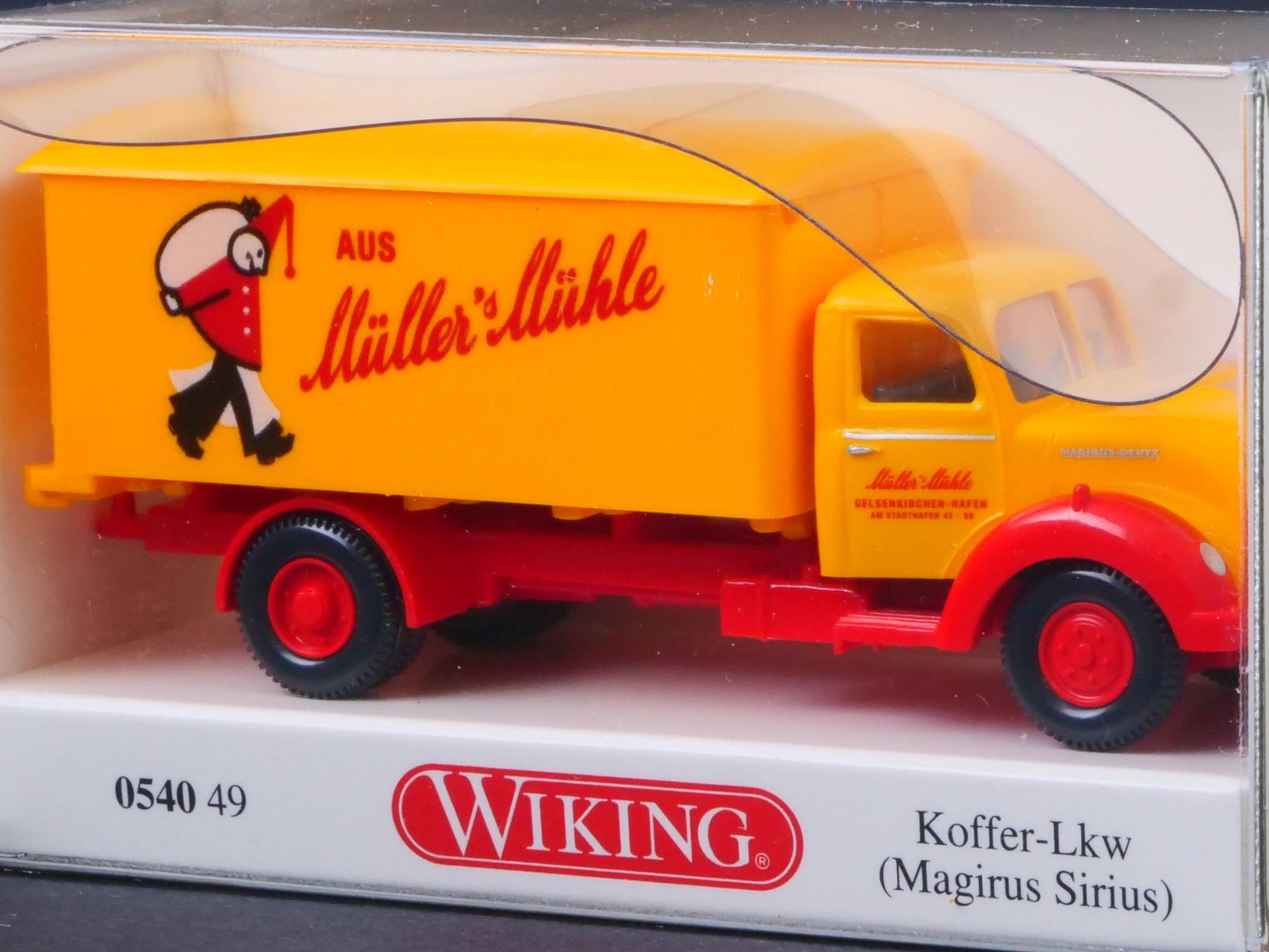 Wiking 054049 Magirus Sirius Truck LKW Müllers Mühle 1:87 Mint! OVP 1706-3