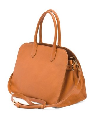 CLAUDIA Made In Italy Leather Vacchetta Satchel NEW