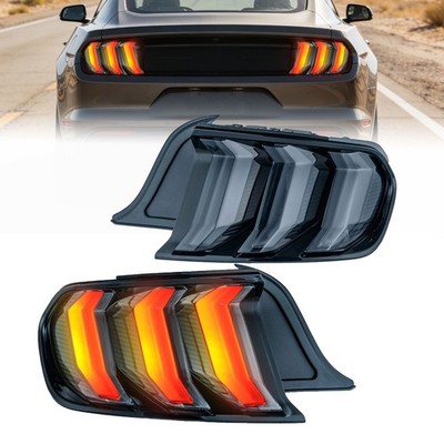 1Pair  LED Tail Lights Assembly for 2015-2023 Ford Mustang Smoke Lens L+R
